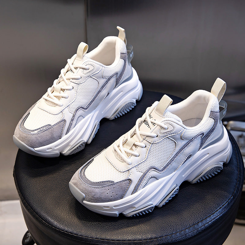 Women's Comfortable Platform Height Increasing Leisure Running Sneakers