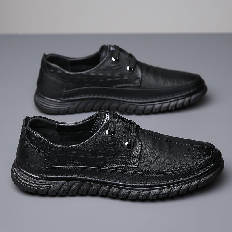 Men's Dragonfly Soft Bottom Breathable Cowhide Business Men's Casual Leather Shoes