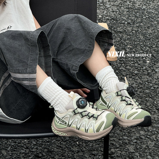 Children's Rotating Buckle Autumn Fashion Color Boys Kid's Sneakers