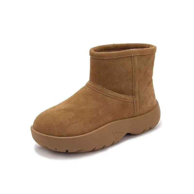 Women's Increasing Insole Genuine Bread Winter Lightweight Short Snow Boots
