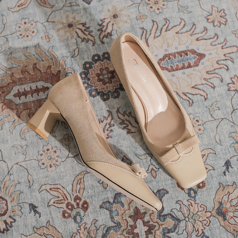Women's Wedding For Chunky Square Toe High Daily Wearable Heels