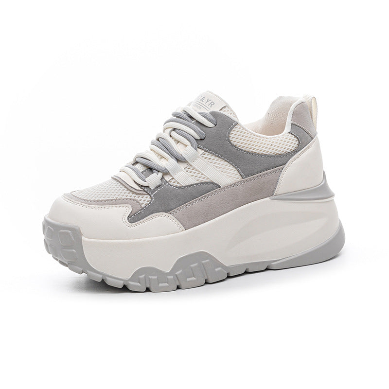 Women's Small Platform Height Increasing Argan White Men's Shoes