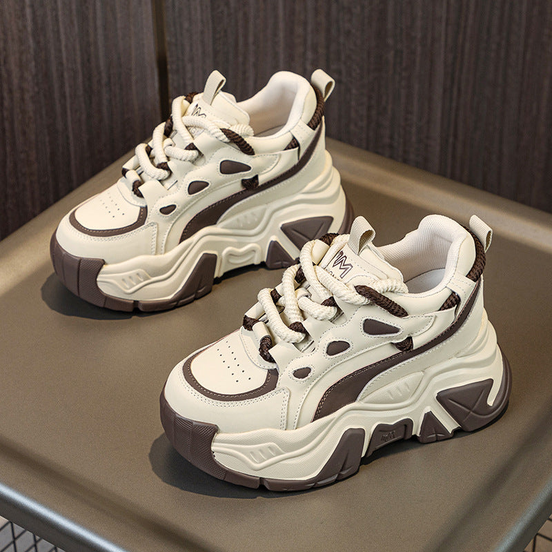 Women's Heightened Daddy Autumn Platform Lightweight Height Increasing Women's Casual Shoes