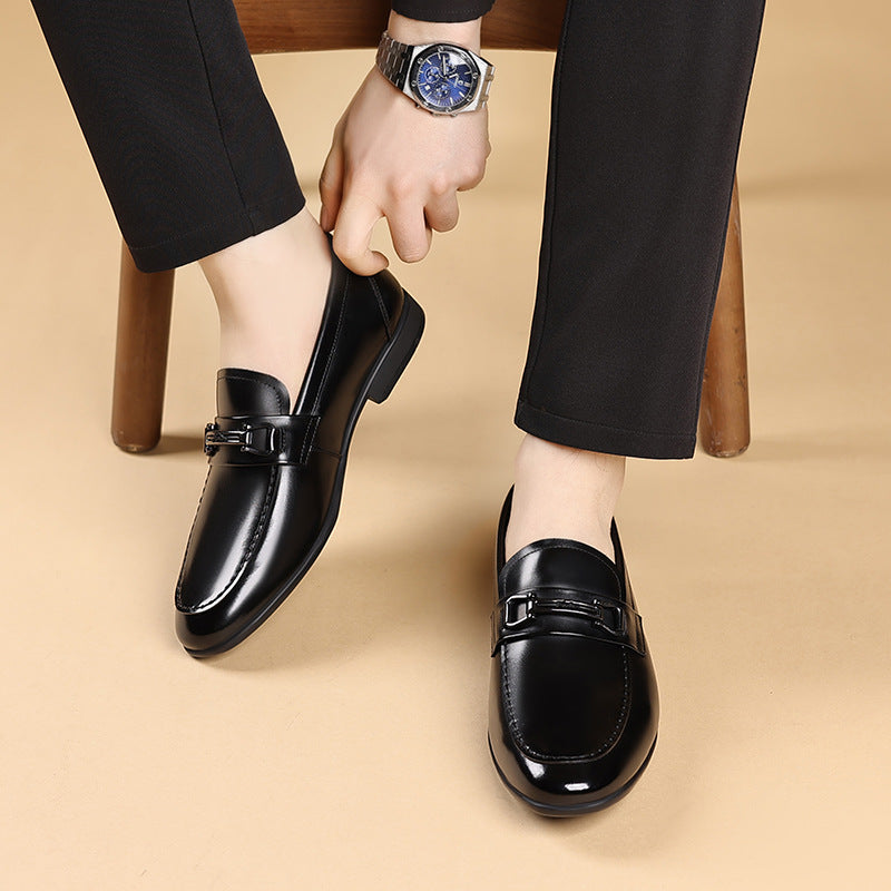 Men's Light Luxury Top Layer Cowhide Lightweight British Loafers