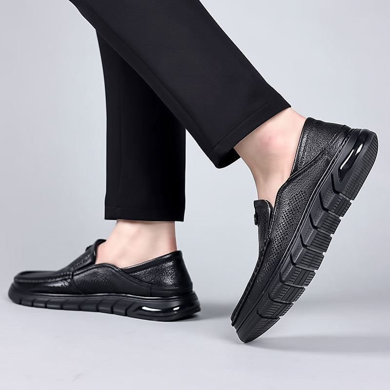 Men's Slip-on Sheepskin Hollow Summer Breathable Soft Leather Shoes