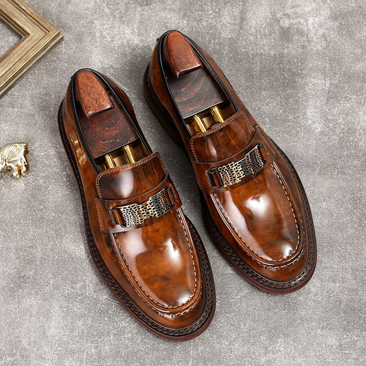 Men's Cow Lining Business British Style Tendon Loafers