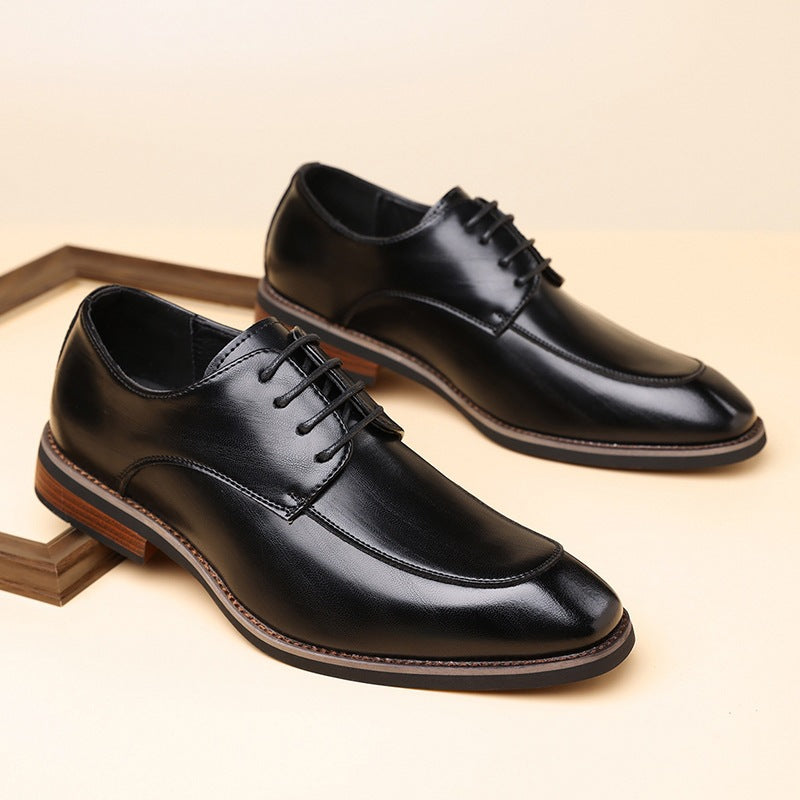 Men's Patchwork Large Size Formal Wear British Leather Shoes