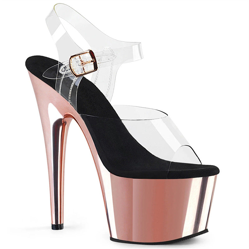 Women's Korean Style Summer High Simple Fashion Stiletto Buckle Heels