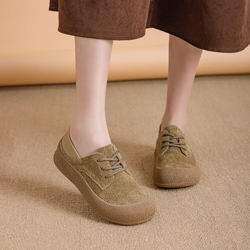 Women's Genuine Two-way Flat Soft Bottom Surface Plus Women's Casual Shoes
