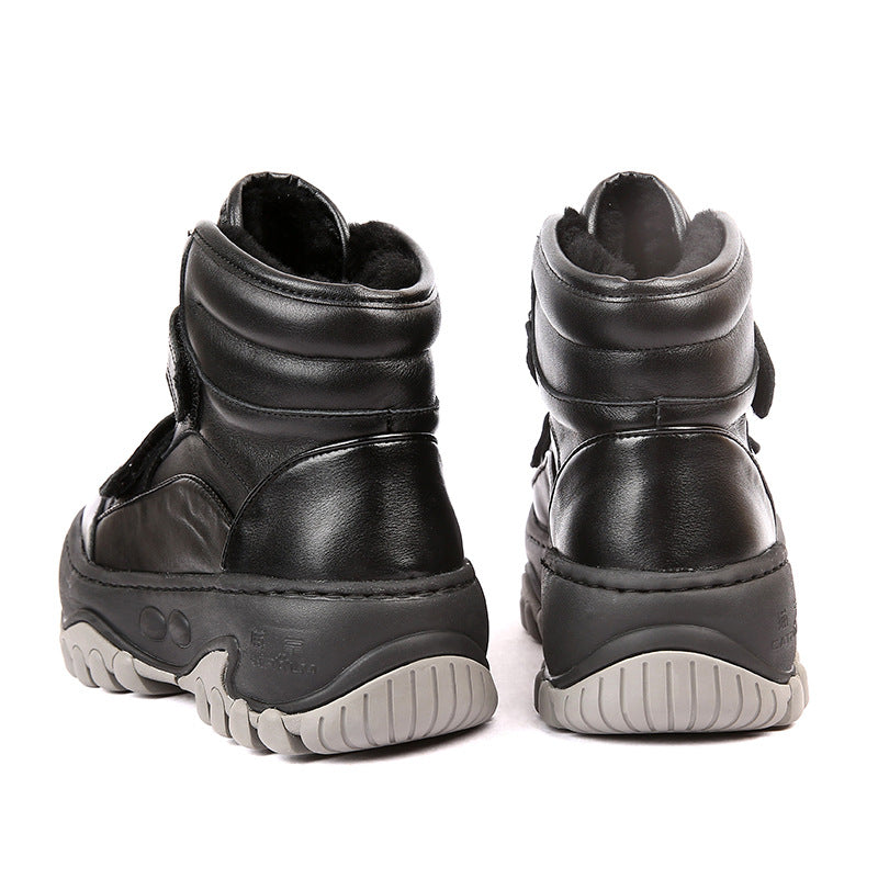 Women's Plus Size Fur Integrated Thick Bottom Snow Boots