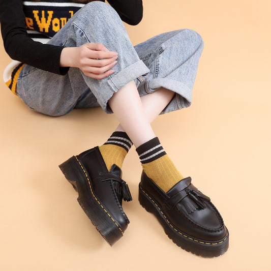 Women's Tassel Genuine Martin British Style Fashion Casual Shoes