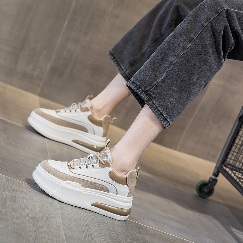 Women's White Autumn Korean Style Niche Fashion Sports Women's Casual Shoes
