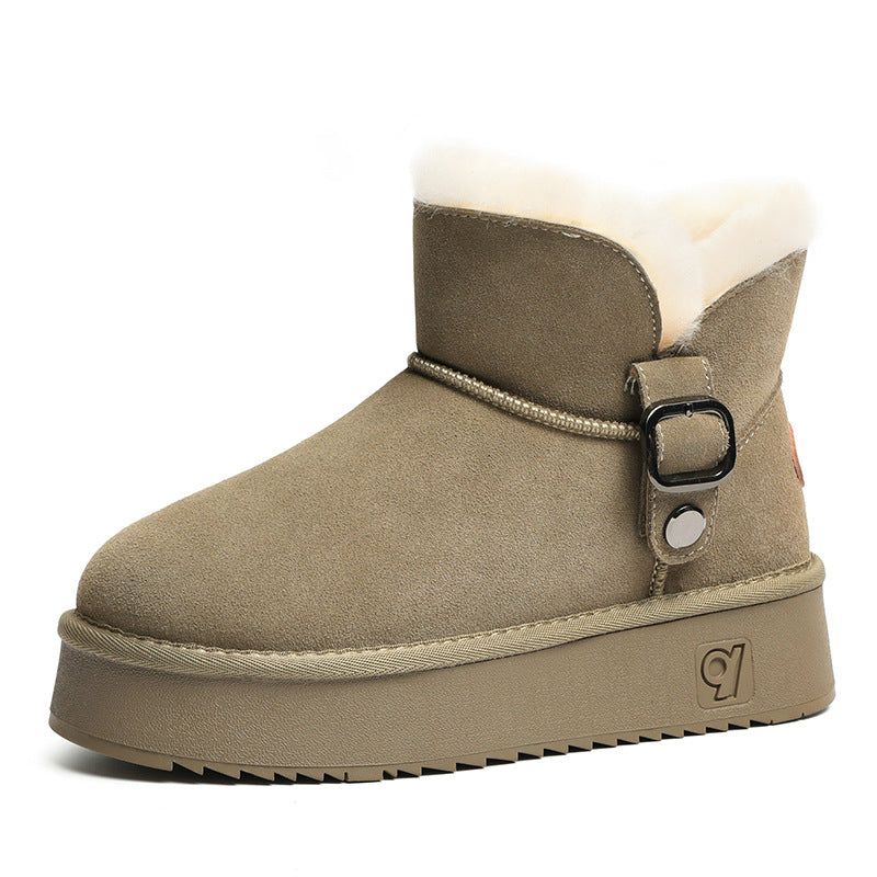 Women's Thick Bottom Short Winter Thickening Thermal Snow Boots
