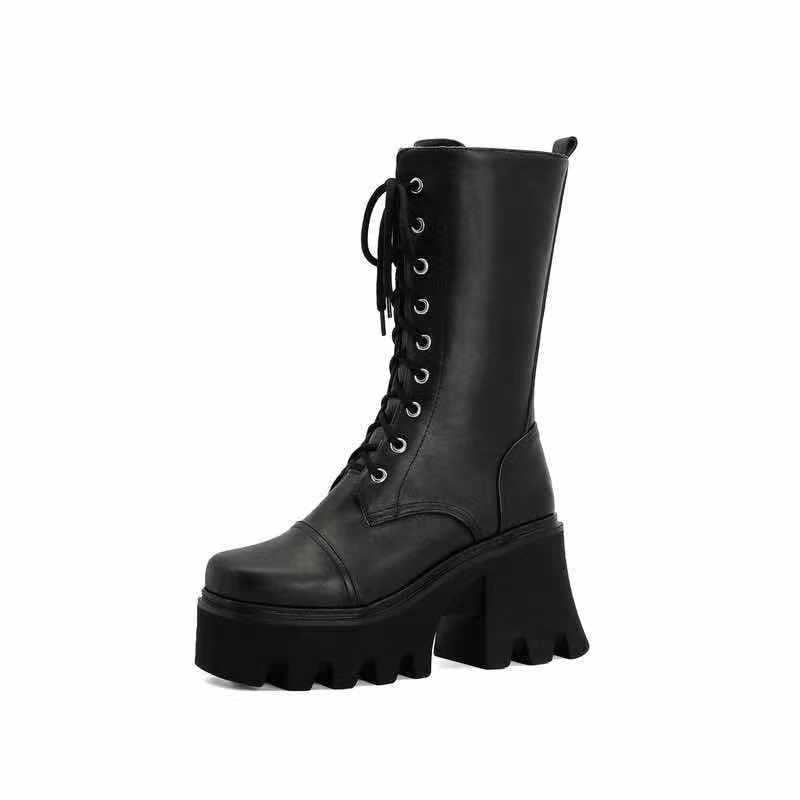 Women's Platform High Wedge Fashion White Boots