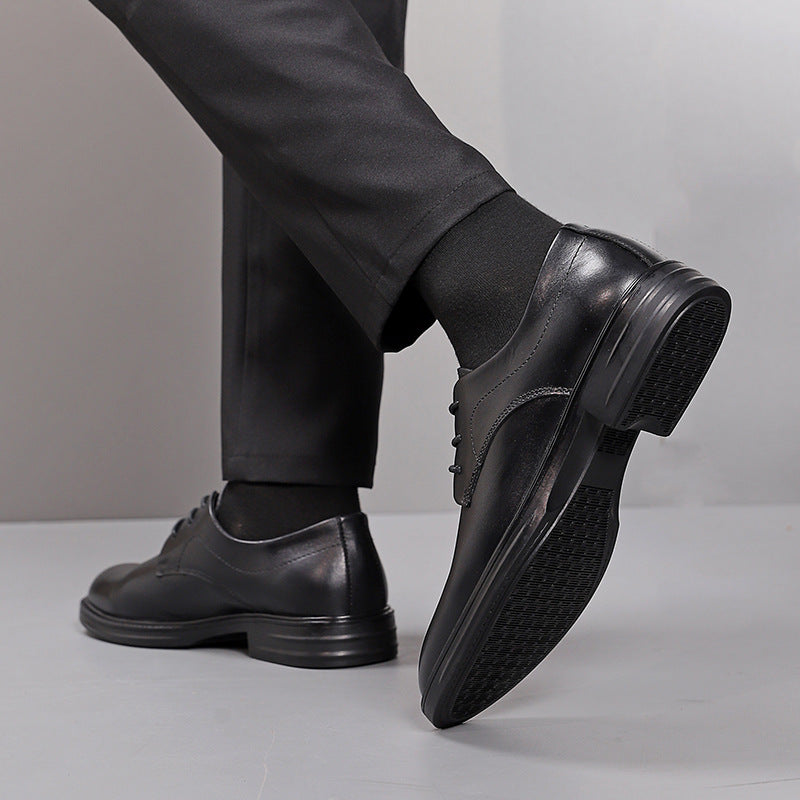 Men's Business Cowhide Thick Formal Daily For Leather Shoes