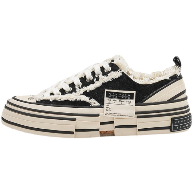 Beggar Unisex Trendy Platform Couple Height Canvas Shoes
