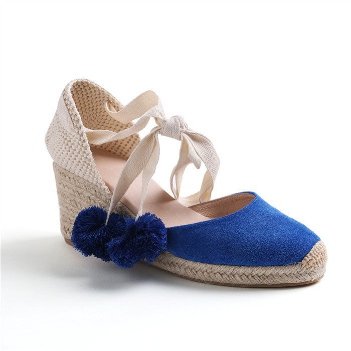 Women's Fisherman Closed Toe Platform Straw Woven Sandals