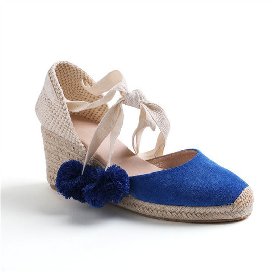Women's Fisherman Closed Toe Platform Straw Woven Sandals
