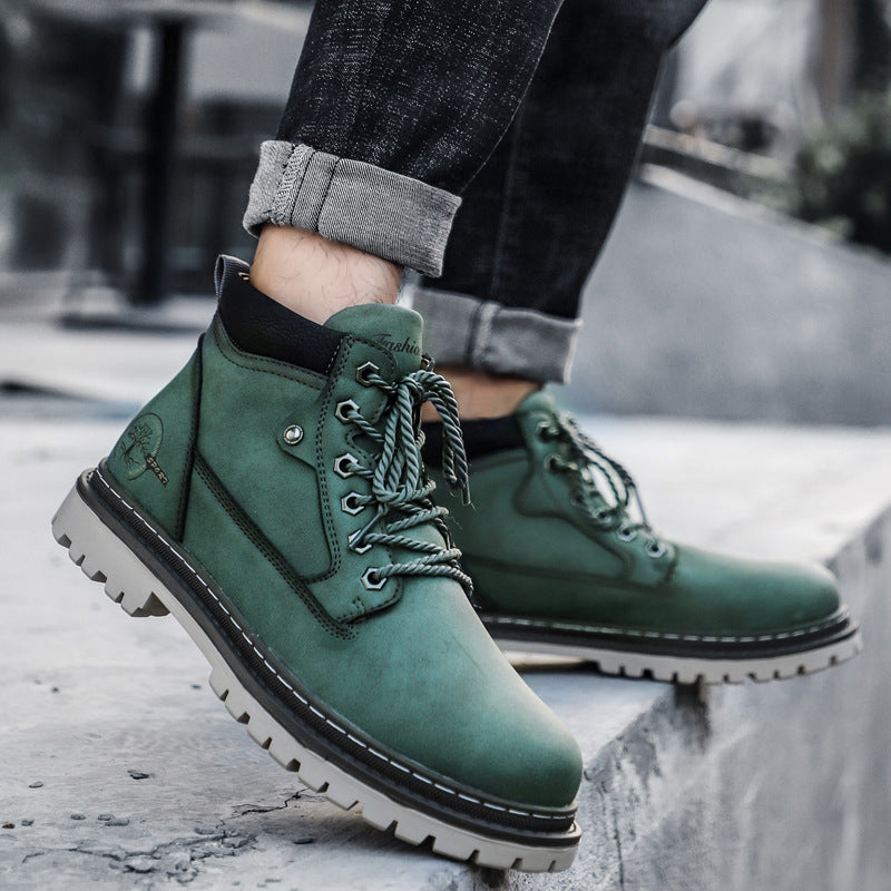 Men's Trendy Autumn British Style Martin Overalls Boots