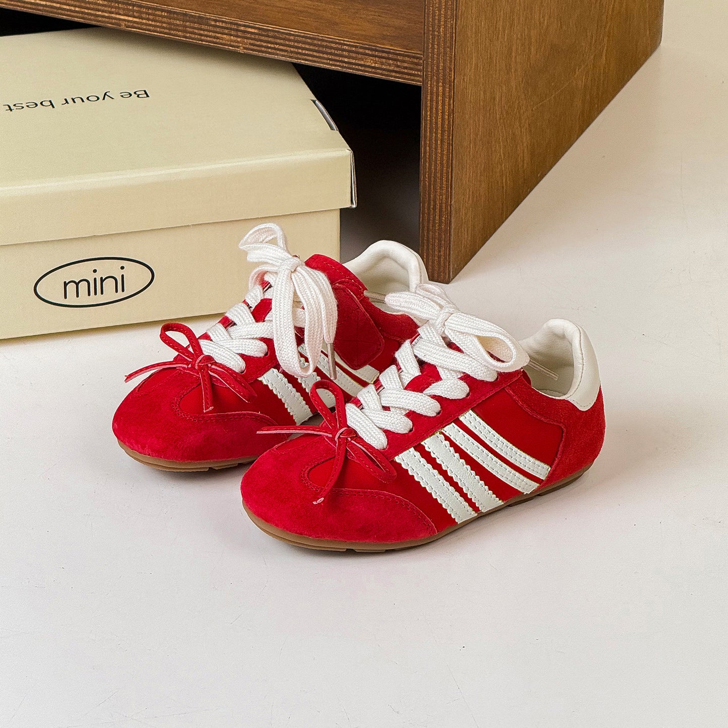 Children's Korean Style Bow Lace Single Mesh Breathable Kid's Sneakers
