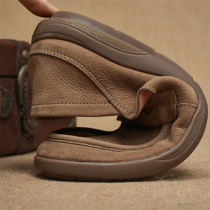 Men's Listed Summer Tide Genuine Slip-on Lofter Soft Bottom Men's Shoes