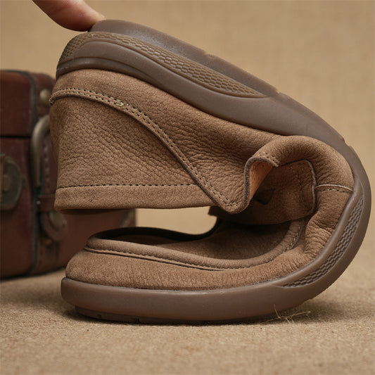 Men's Listed Summer Tide Genuine Slip-on Lofter Soft Bottom Men's Shoes