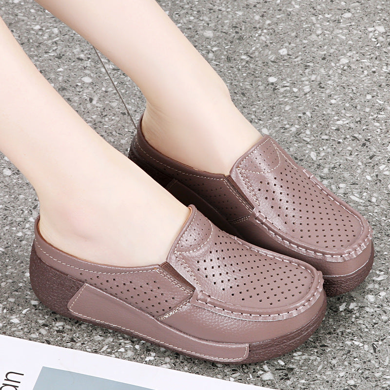 Women's Bottom Toe Cap Half Summer Outdoor Breathable Slippers