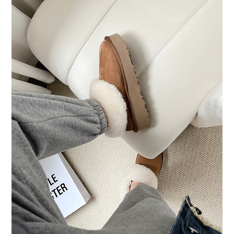 Thick Bottom Joyous Fashionable Stylish Low Snow Boots