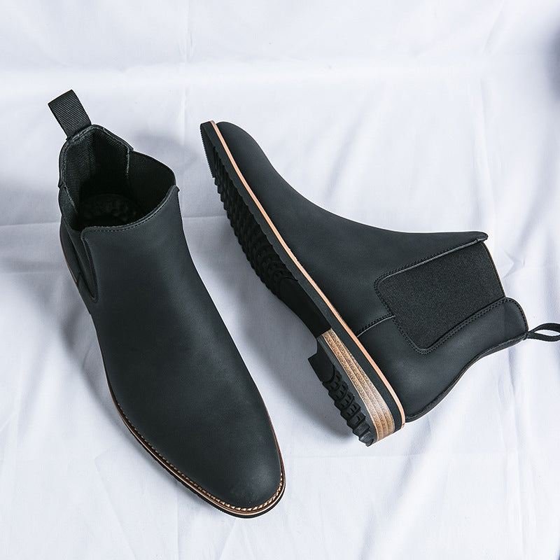Men's Slip-on Plus Size British Style Retro Boots