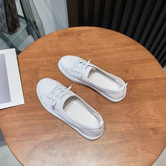 Women's White Board Spring Pearl Sports Tide Casual Shoes