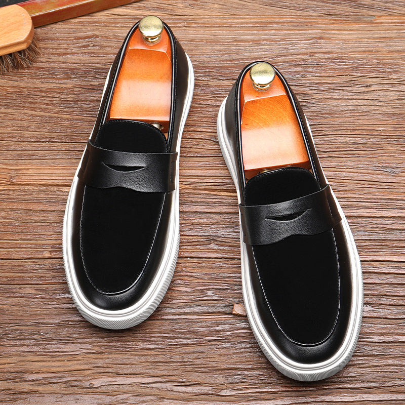 Men's Korean Style Trendy Platform Slip-on British Loafers