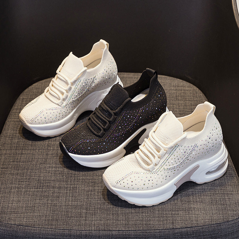 Women's Insole Summer Breathable Hollow Mesh Surface Lace Up Casual Shoes