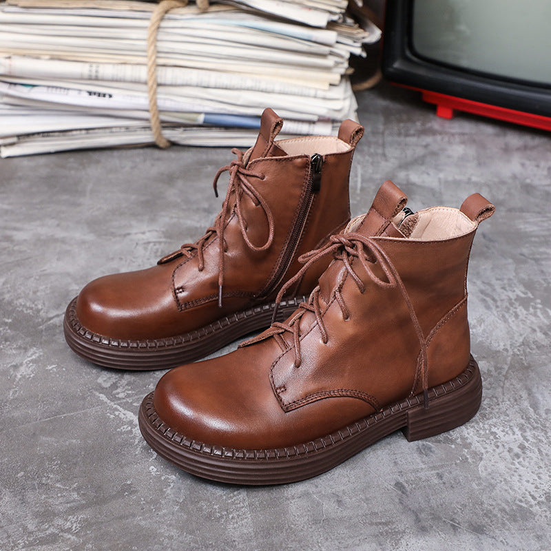 Women's Winter Short Authentic Comfortable Flat Martens Boots