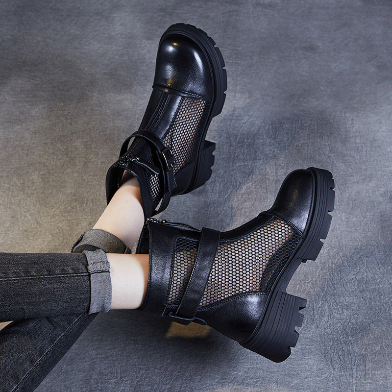 Women's Genuine Mesh Martin Thin Breathable Hidden Sandals