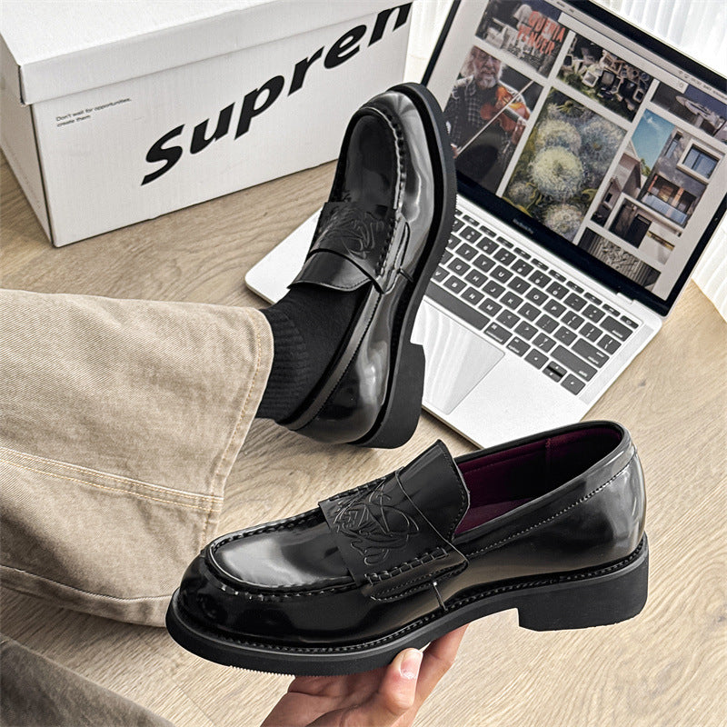 Women's & Men's Retro Slip-on Peas Lazy Wild Couple Leather Shoes