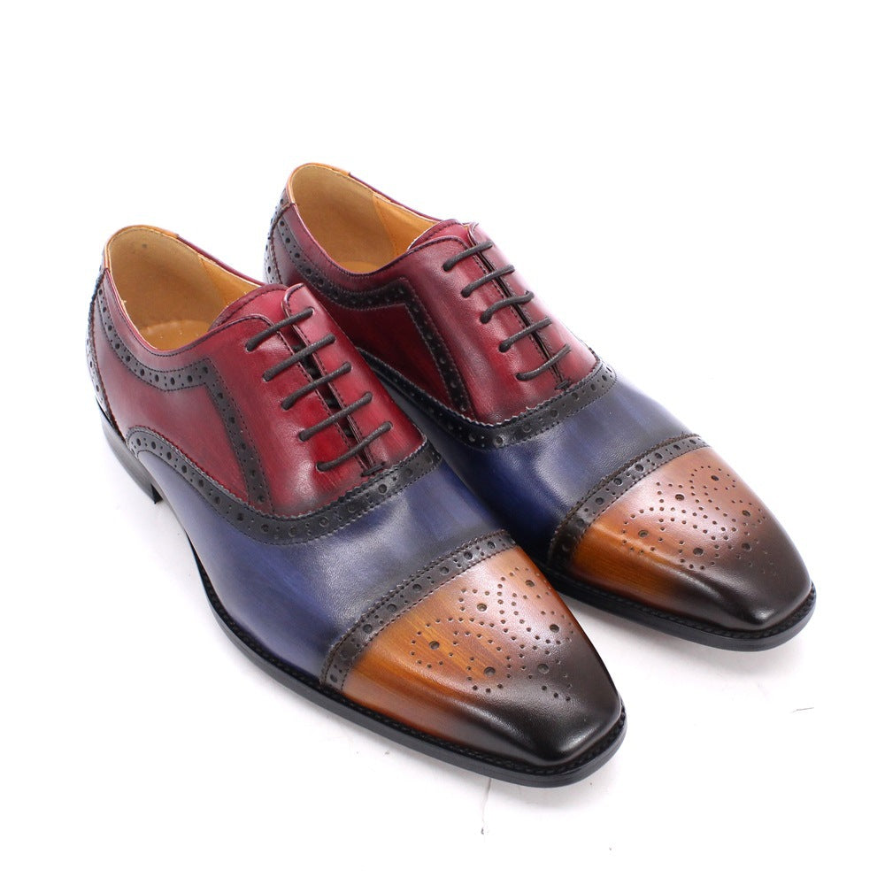 Men's Handmade Good Year Genuine England Style Brogue Oxford Leather Shoes