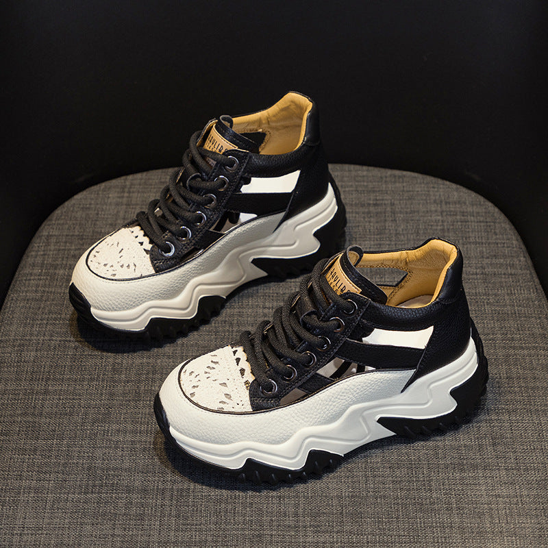 Women's Dad Summer Fashion Retro Lightweight Height Increasing Women's Casual Shoes