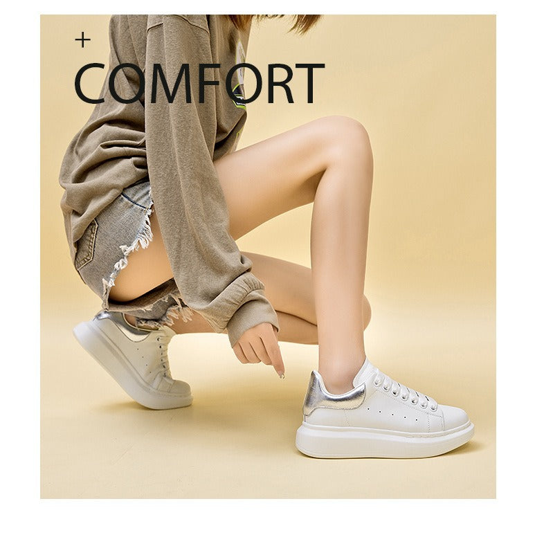 Platform White Small Fashion Trend Retro Casual Shoes
