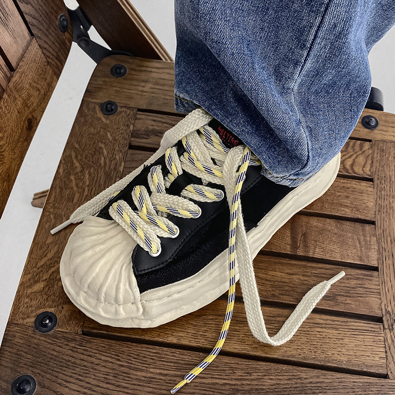 Men's Couple Thick Bottom Spring Toe Cap Sneakers