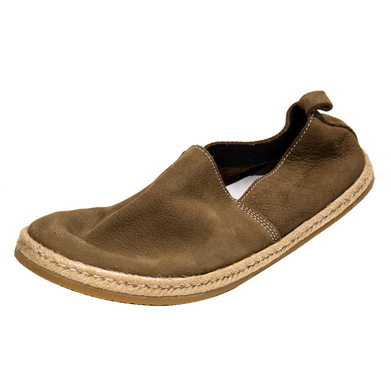 Men's Retail British Top Layer Cowhide Slip-on Loafers