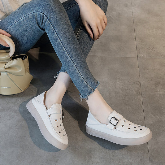 Women's Maternity Closed Toe Nurse Two-way Flat Sandals