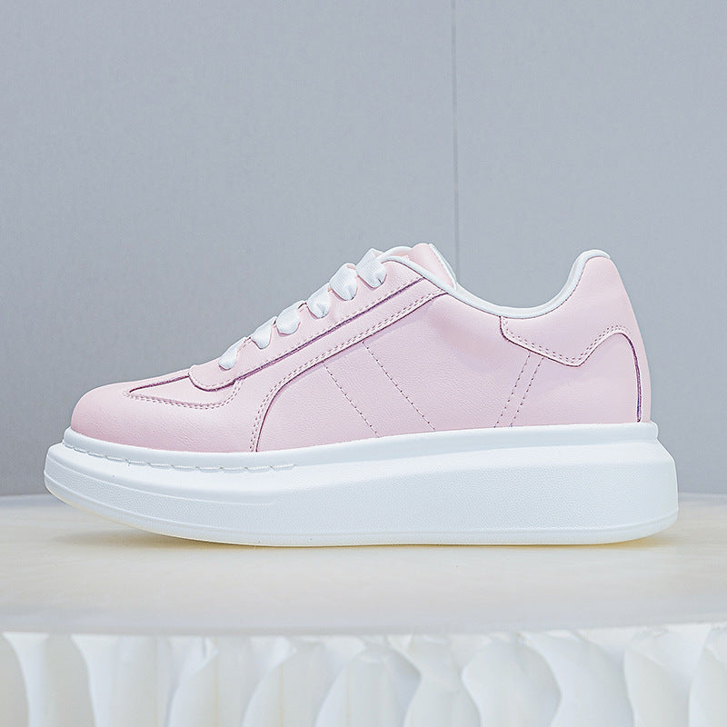 Women's Thick Bottom Spring Front Sports Round Casual Shoes