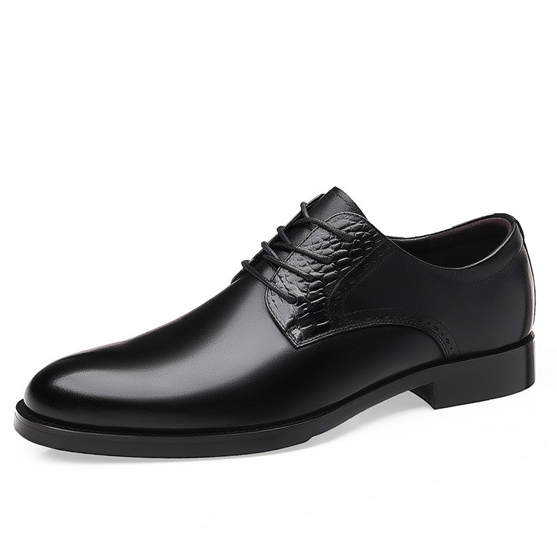 Men's Layer Cowhide Wedding Business Formal Wear Leather Shoes