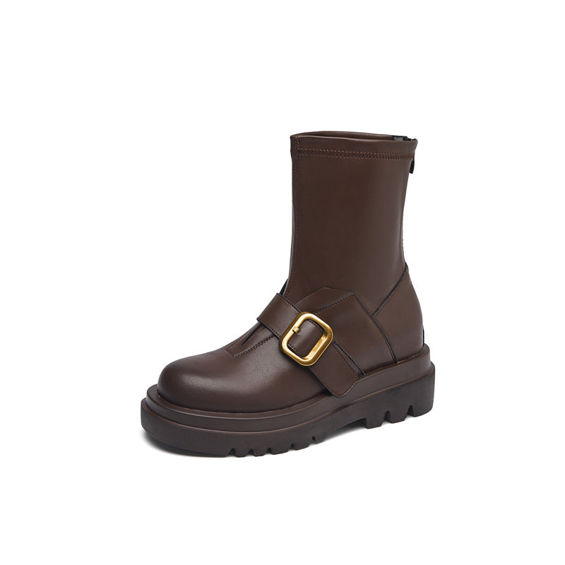 Women's Genuine Elevator Martin Fashion Skinny Trendy Boots