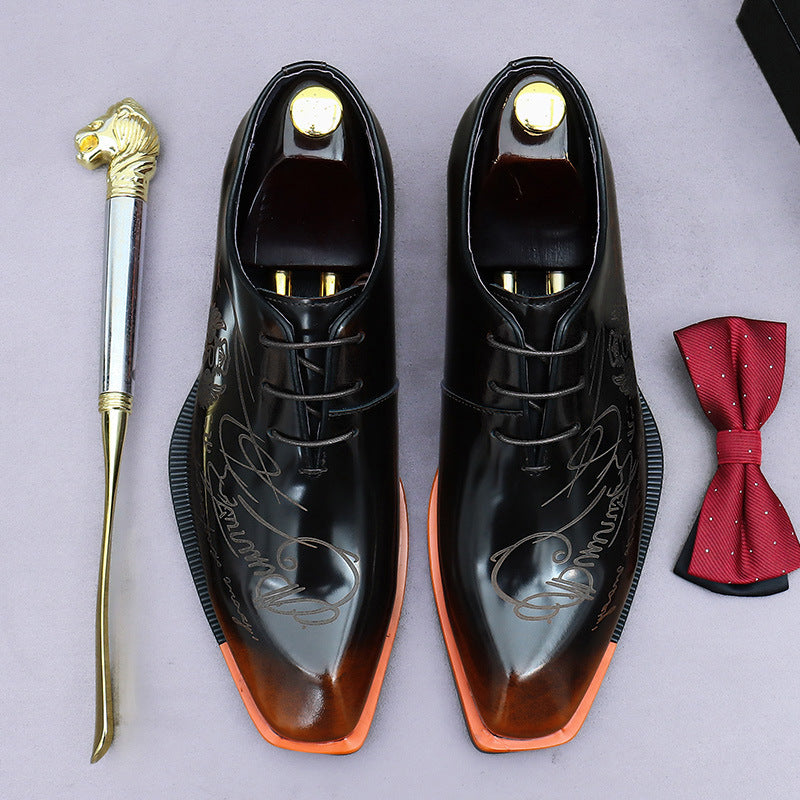 Men's Promotion Business Formal Wear Oxford Cowhide Leather Shoes