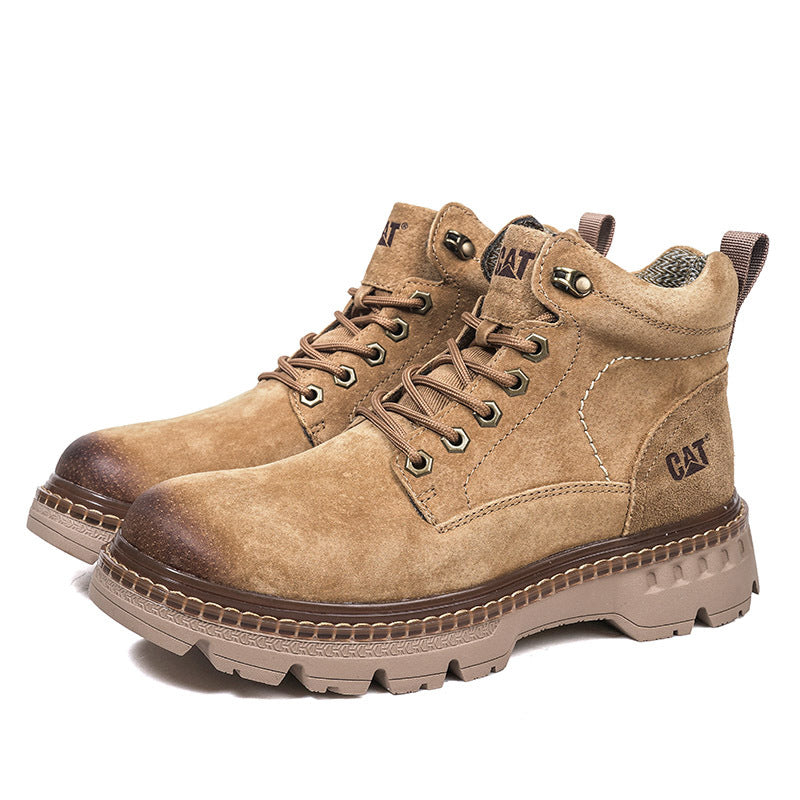 Men's Top Layer Pigskin Retro British Frosted Outer Men's Casual Shoes
