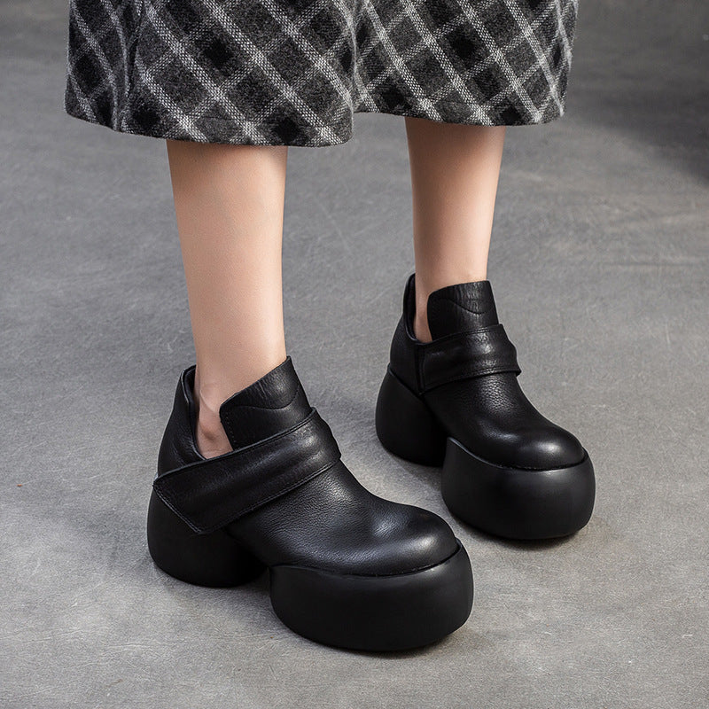 Women's Shu Thick Bottom Increased Retro Big Boots