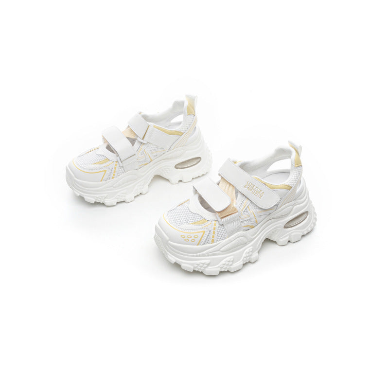Women's Velcro Mesh Breathable Clunky Summer Platform Casual Shoes