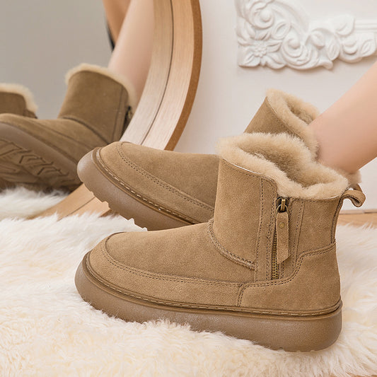 Women's For Winter Fleece-lined Thickened Northeast Warm Snow Boots