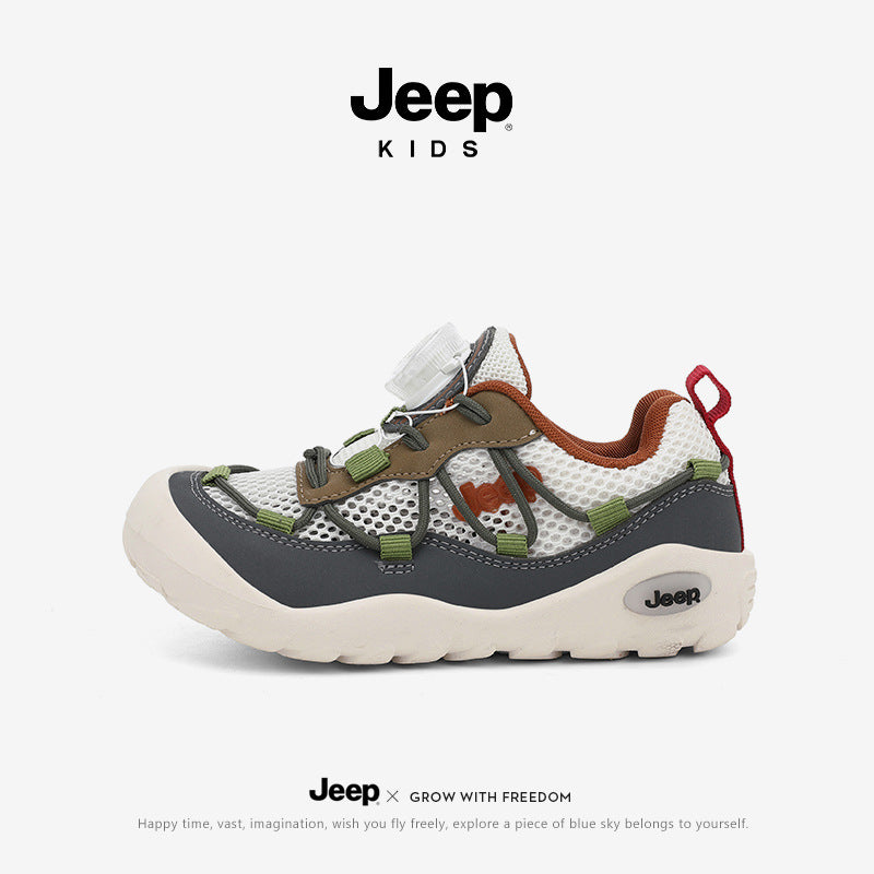 Children's Jeep Boy Breathable Summer Soft Bottom Kid's Sneakers